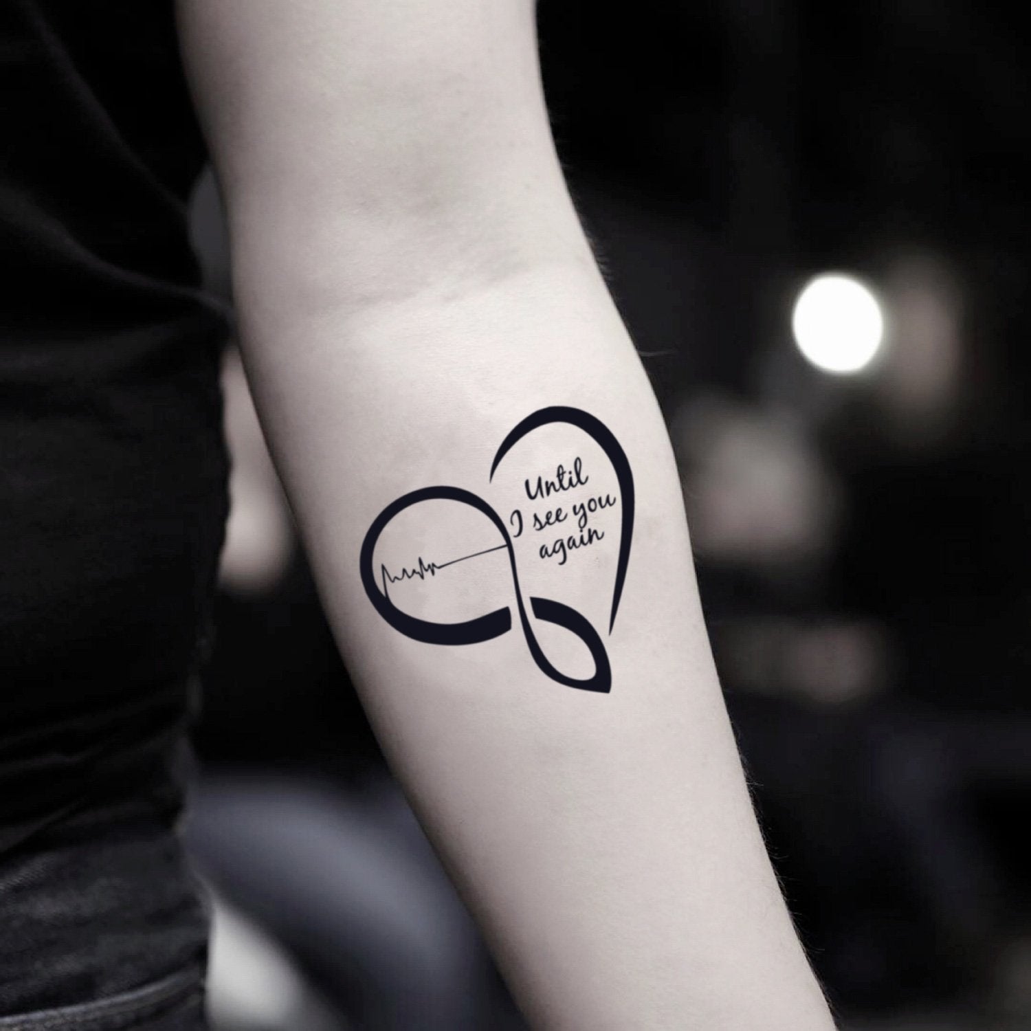 Until I See You Again Temporary Tattoo Sticker - OhMyTat